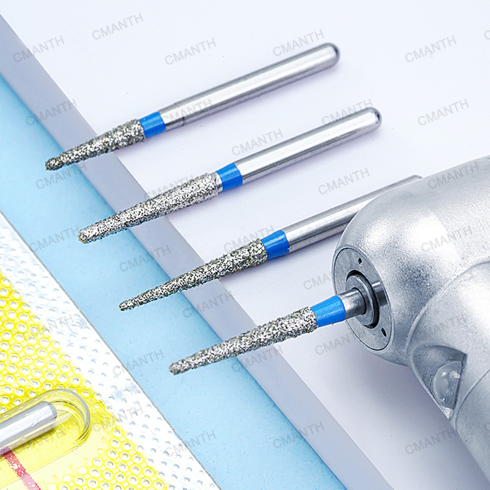 20PCS Dental Diamond Burs FG Taper Round End Coarse/Fine High Speed 850 855 856
