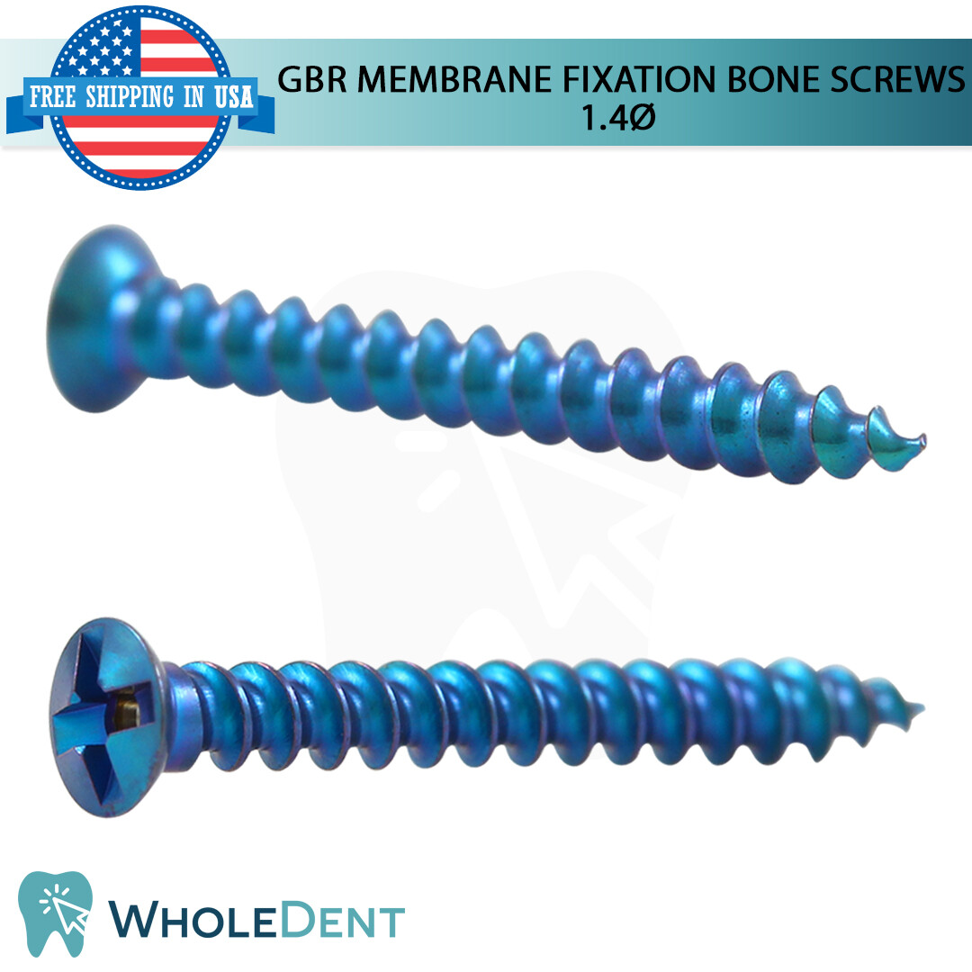 GBR Self Tapping Titanium Membrane Fixation Bon Screw Ø1.4mm, Dental Im plant