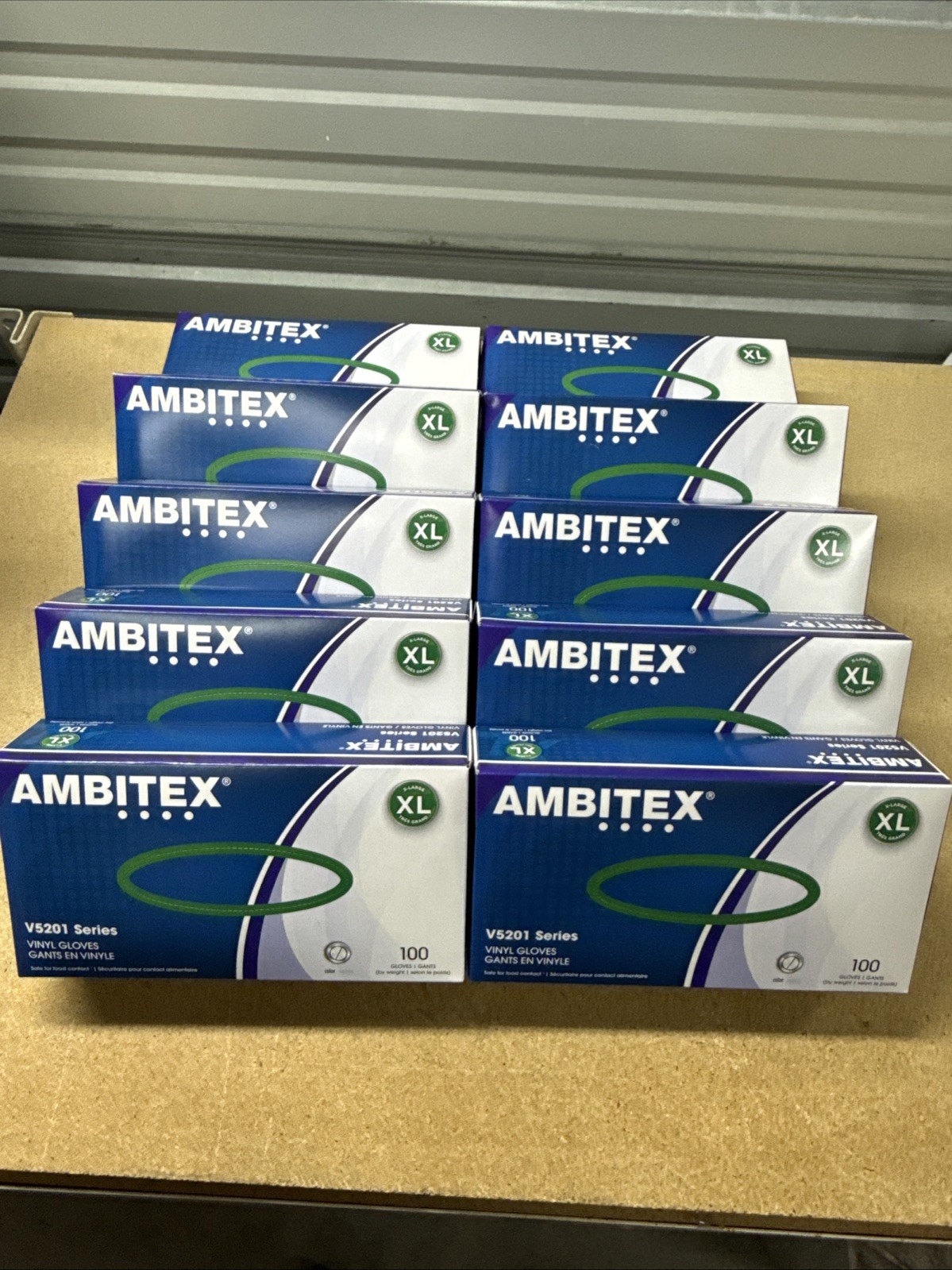 Ambitex Vinyl Gloves X-Large Natural Fit General Purpose VXL5201, Case of 1000