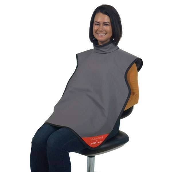 3D Dental Adult Grey X-Ray Lead Apron (27.5″ x 23.6″)