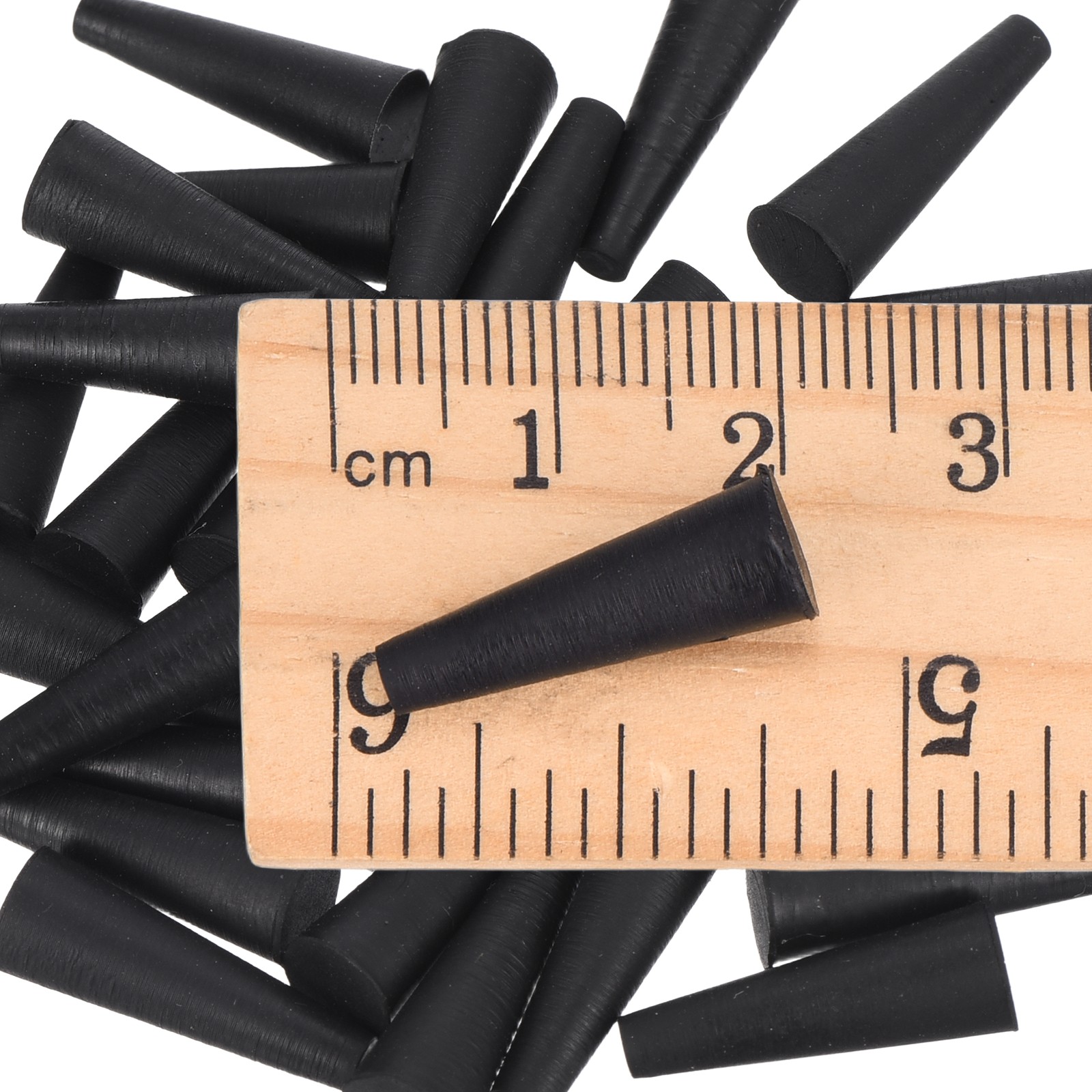 50Pcs Silicone Rubber Plugs, 1/8″ x 1/4″ (3mm x 6.5mm)Tapered Stoppers Black