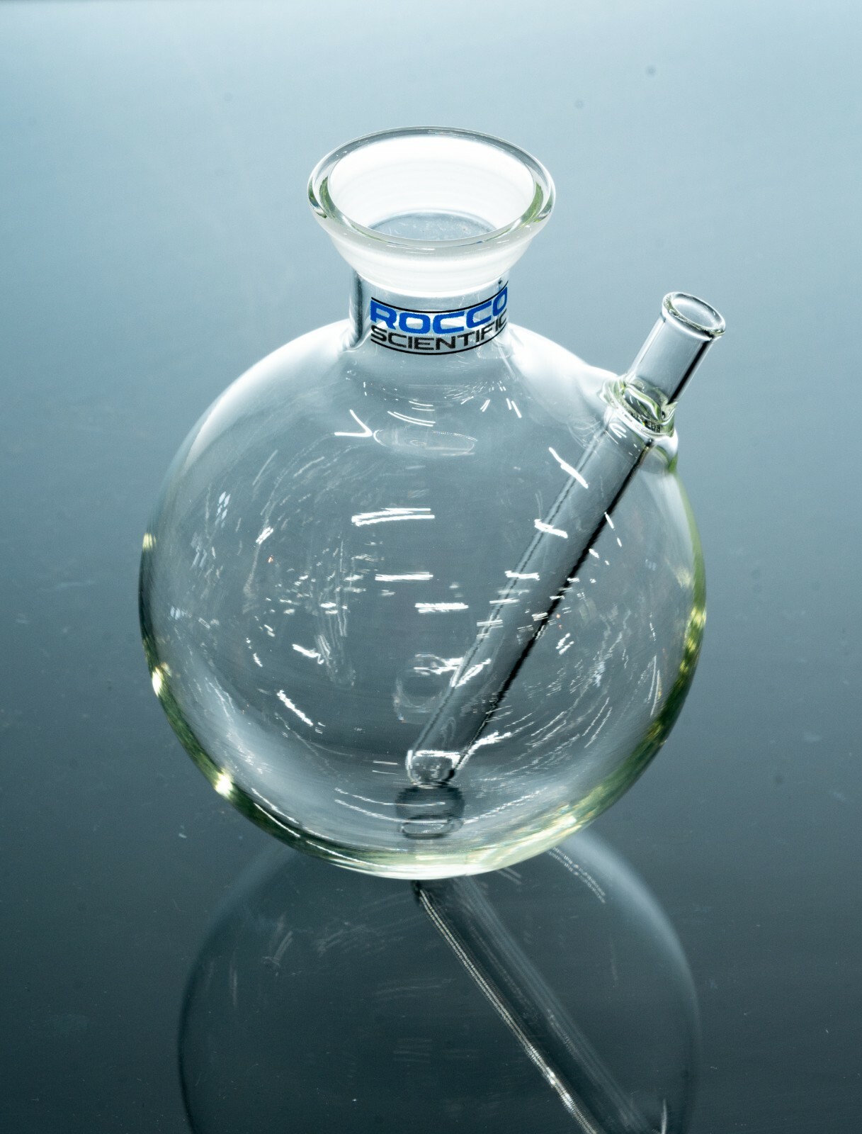 NEW GLASS ASTM D1160 500ML FLASK W/ THERMOWELL