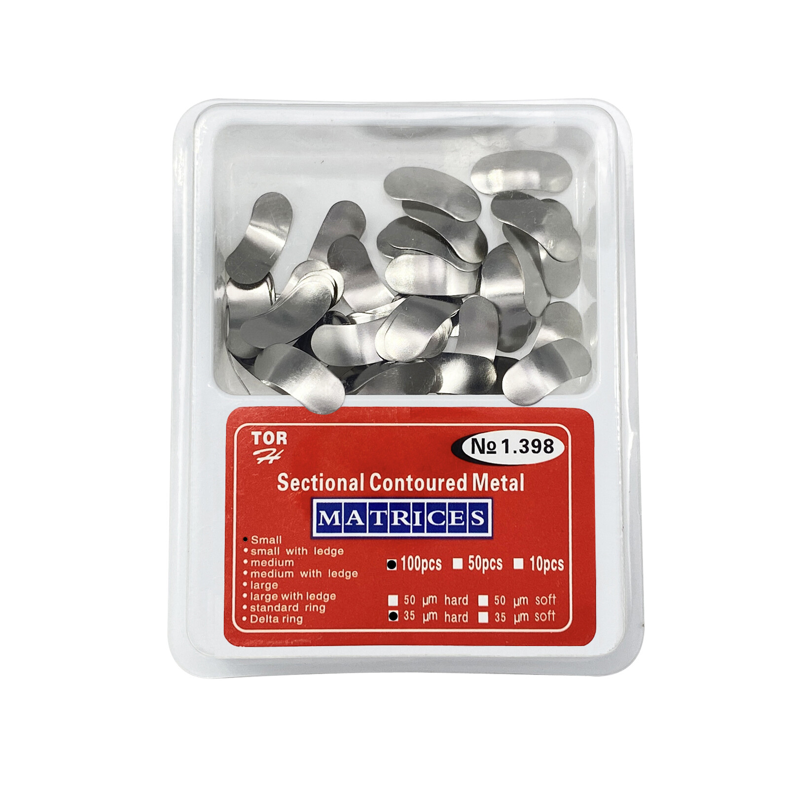 TOR VM Dental Sectional Contoured Matrices Refill Matrix Band Large Medium Small
