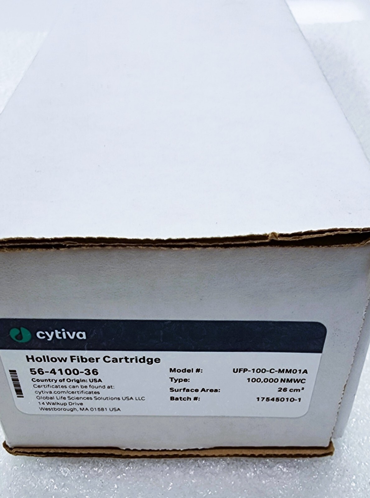 Cytiva UFP-100-C-MM01A , MidGee Ultrafiltration Hollow Fiber Cartridge 26 cm2