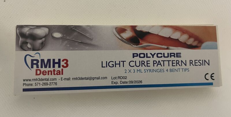 LIGHT CURE PATTERN RESIN 2 X 3ML BY RMH3 DENTAL