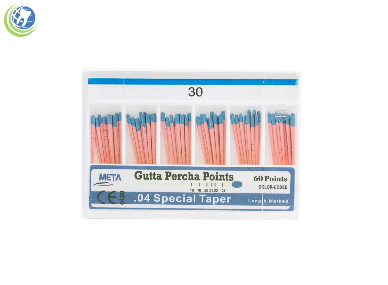 Gutta Percha Points .04 Special Taper #30 60/Box Vial Endodontic Obturation META