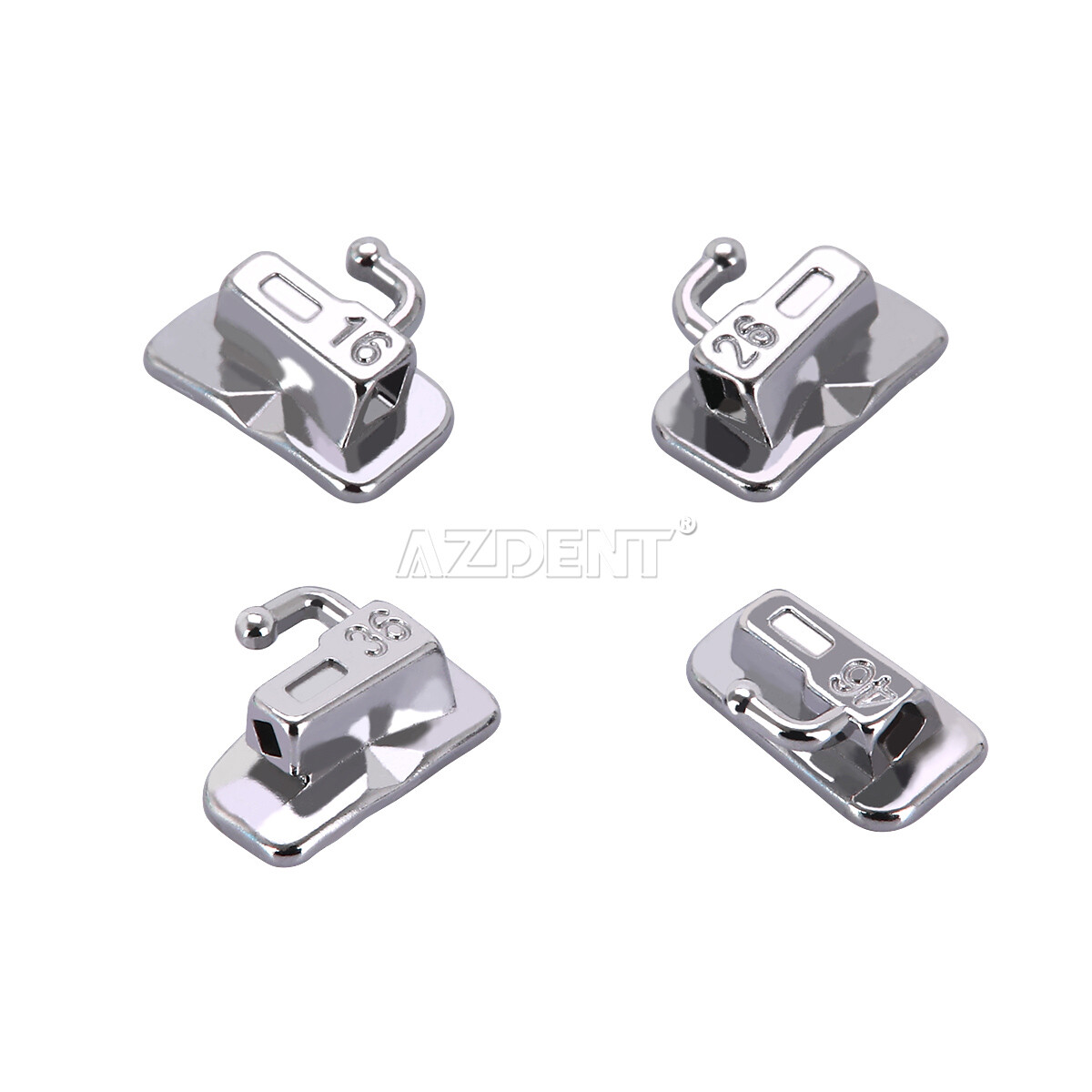 10X AZDENT Orthodontic MIM Self Ligating Braces Bracket Mini MBT .022 Hooks 345