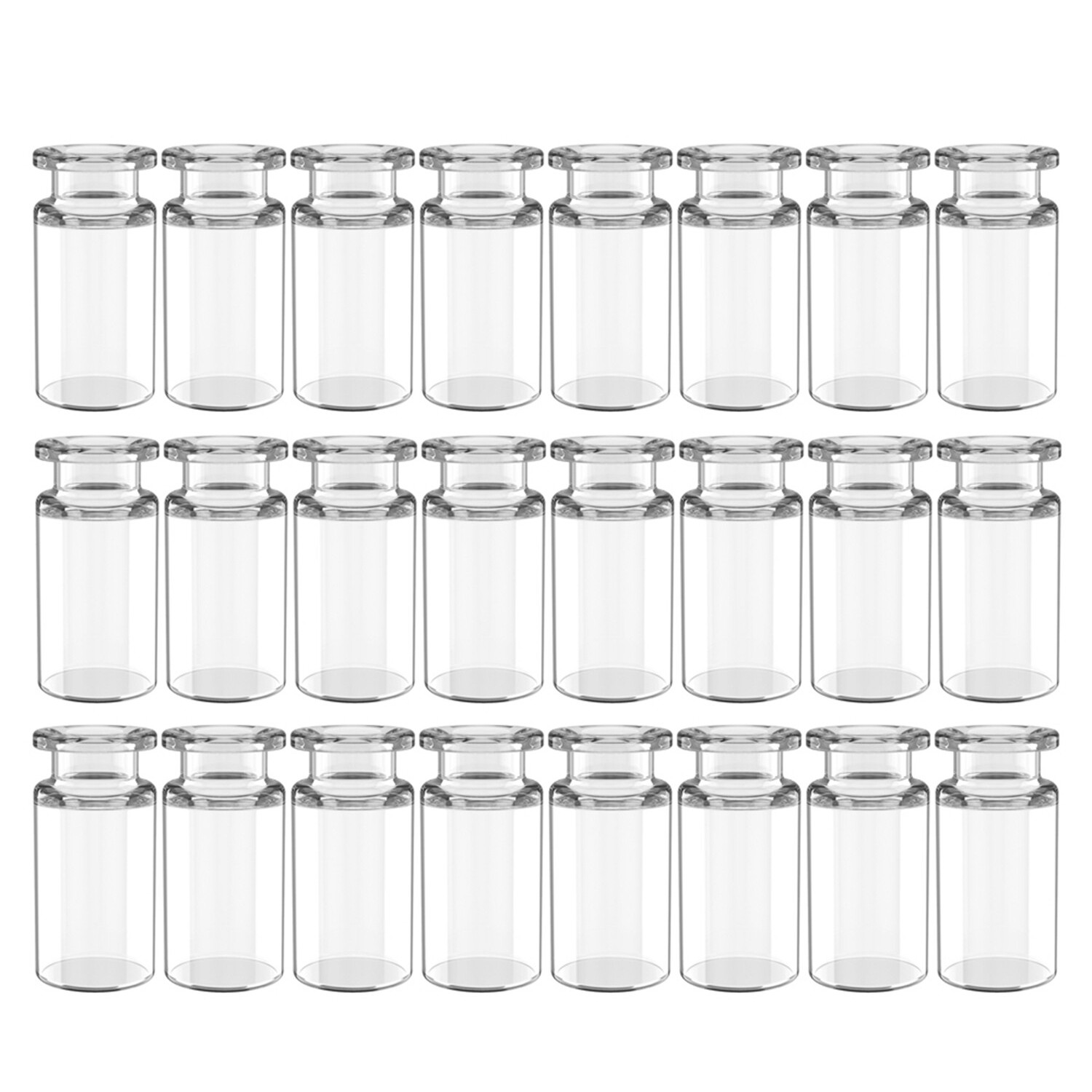 1000PCS 10ml Lab Vials Headspace Vials Glass Vials Clear 20mm Crimp top Flat