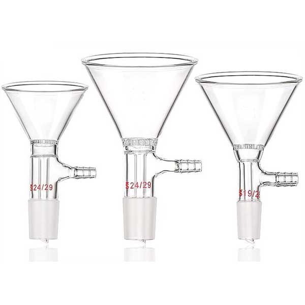 50mm-150mm Glass Funnel with Standard Filter Joint Transparent Lab Glassware
