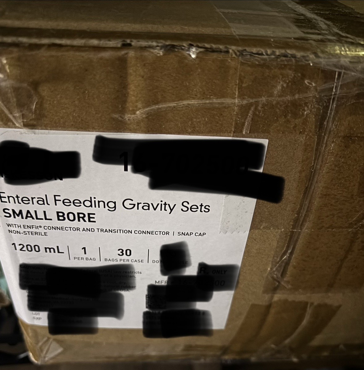 Enteral Feeding Gravity Set Small Bore 1200 mL & 500 mL enteral feeding pump bag
