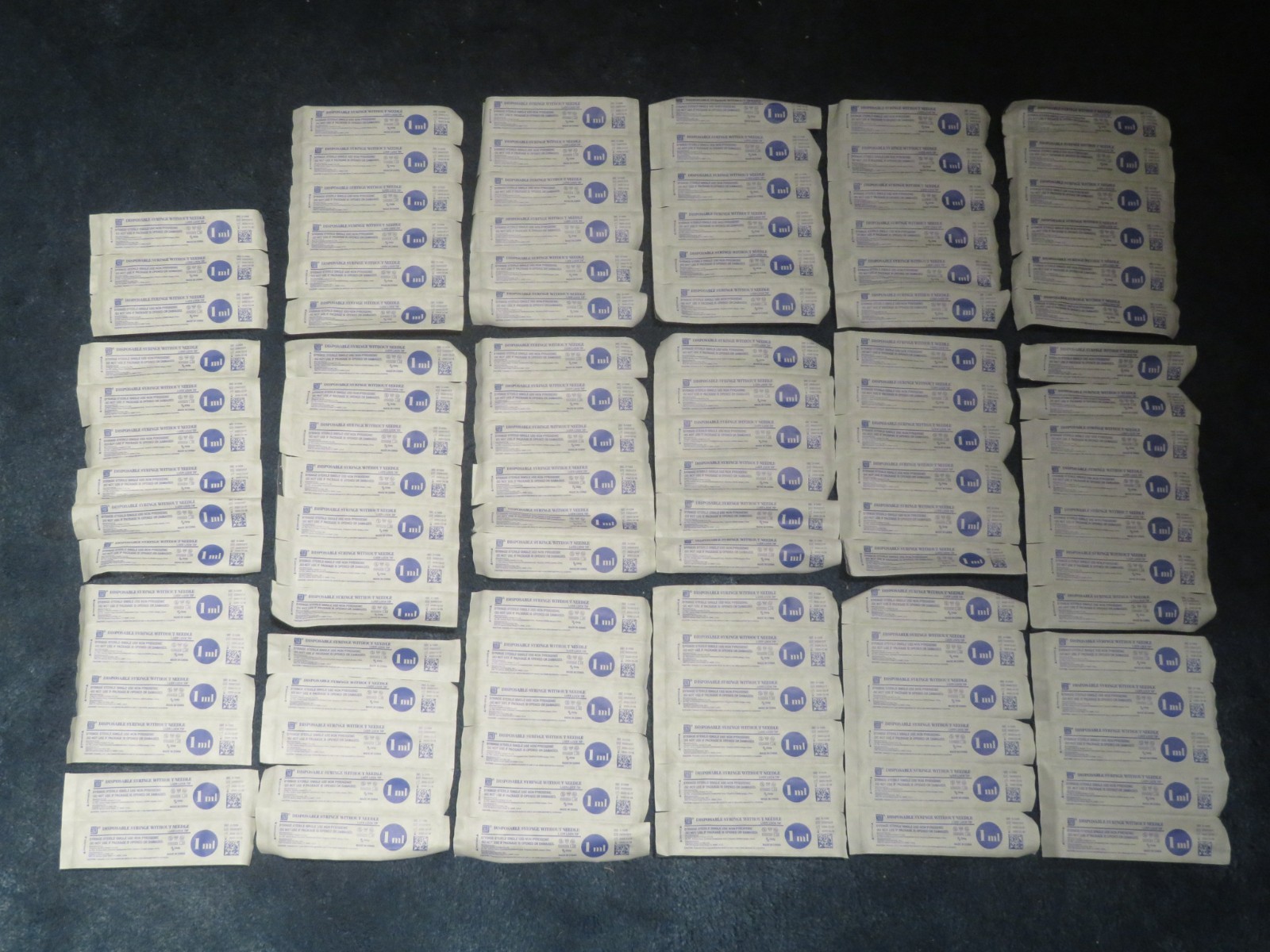 105-Count Lot LM Disposable Syringe Without Needle 1 ml Luer Lock Tip Sterile