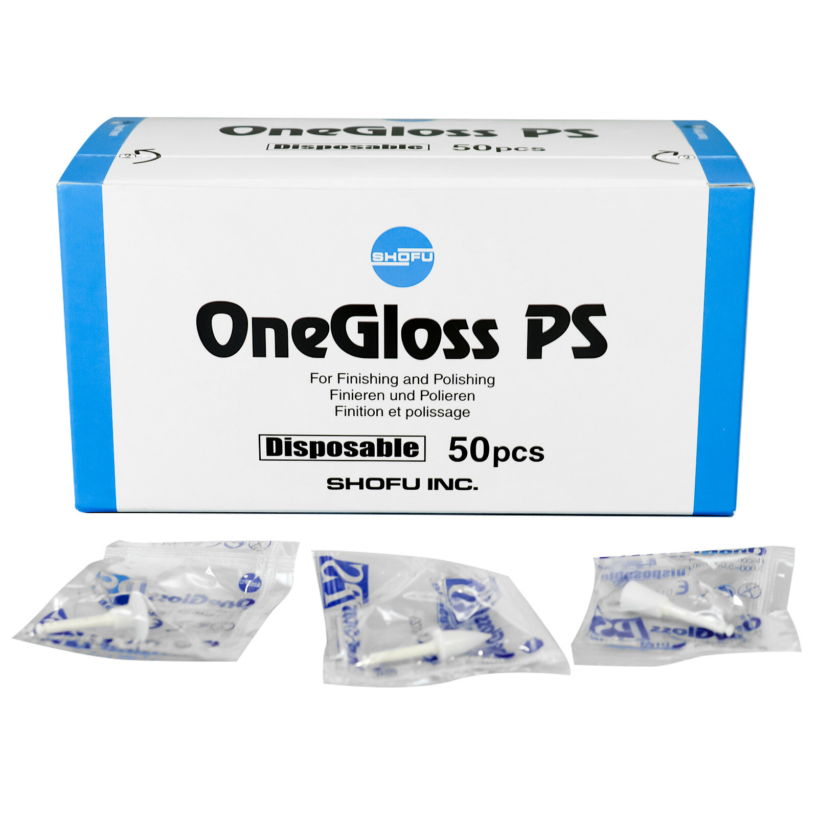 SHOFU OneGloss PS Assortment for Finishing & Polishing Disposable Plastic Shank