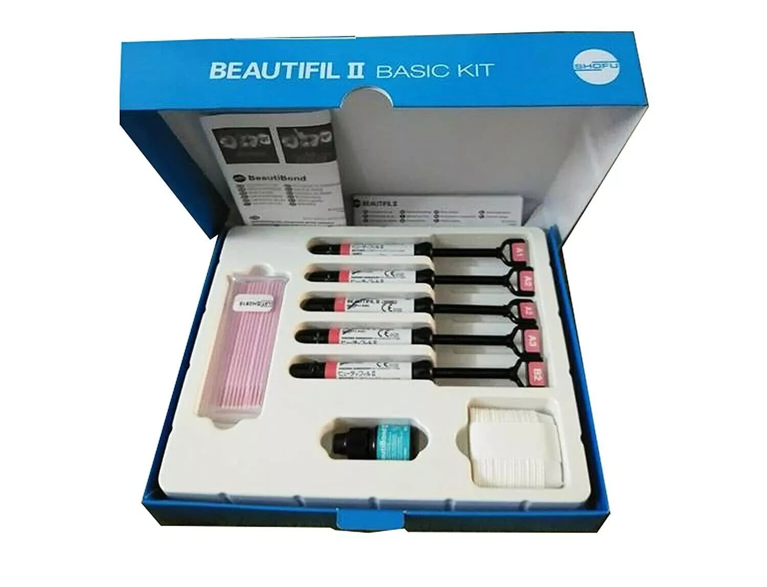 SHOFU BEAUTIFIL II Universal Nano Hybrid Composite Kit 5x4g Syr+ Bond 5 ML
