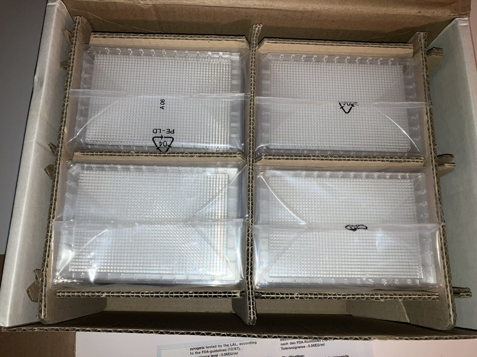NEW Case x4 Greiner Bio-One Tissue Culture Plate 783160 1536 Well 17 8/86/10 mm
