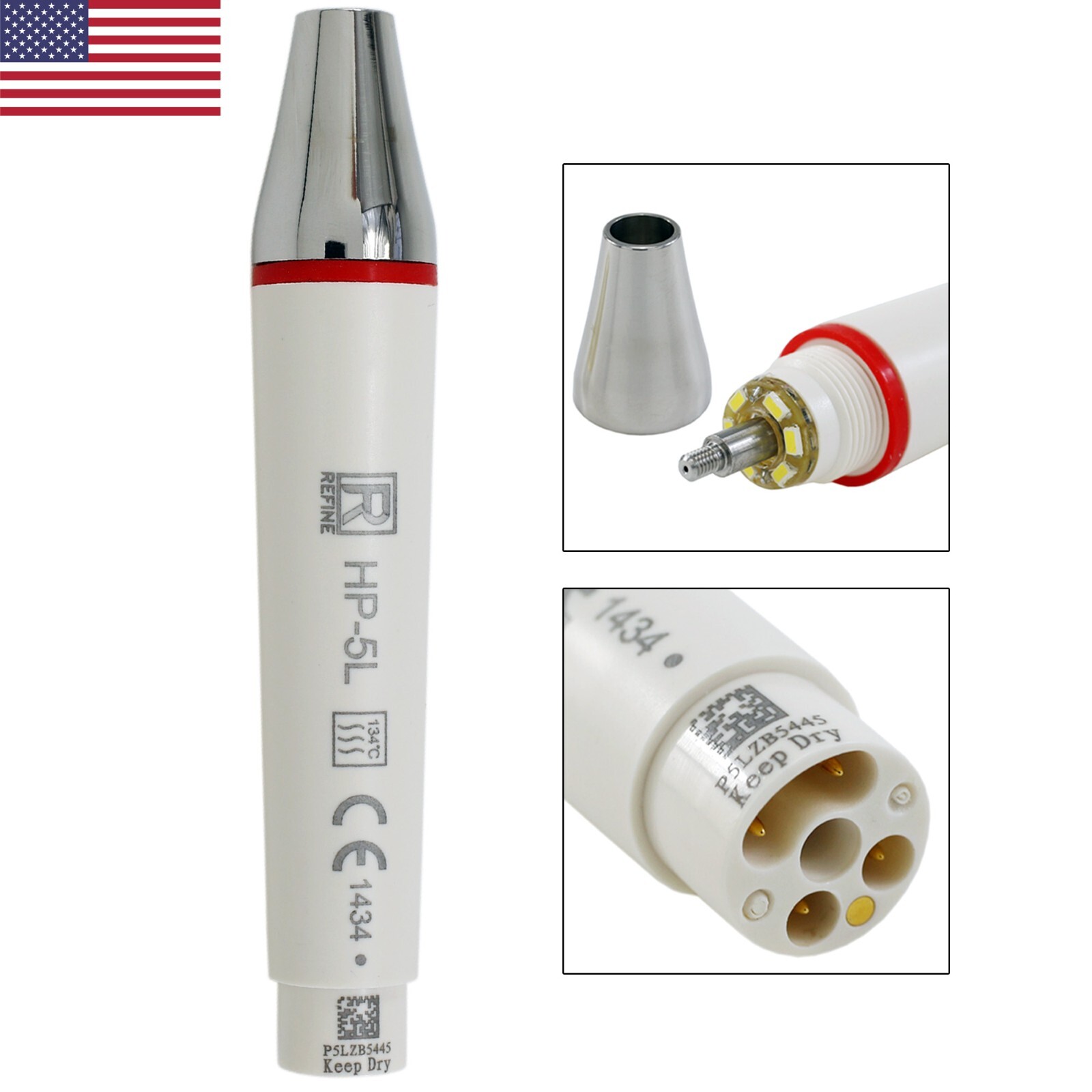 Dental Ultrasonic Piezo EMS Scaler Handpiece For EMS PIEZON LED REFINE MaxPiezo