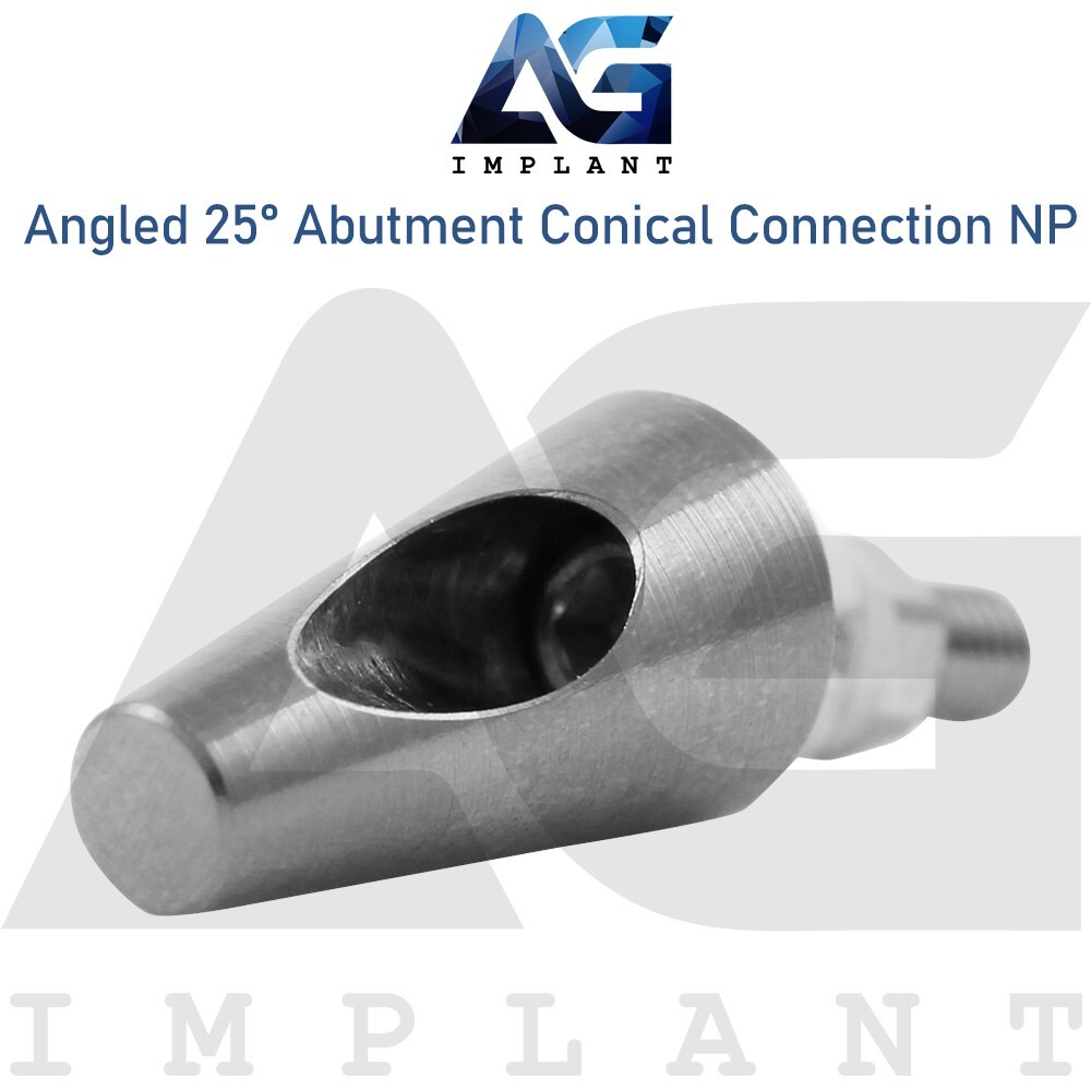 Dental Titanium Narrow Platform Angulated Prosthetic 25° Conical Hex 2.25mm
