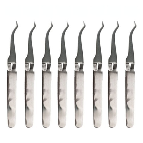8x Orthodontic Lingual Bracket & Buccal Tube Holder Tweezers Ortho Dental Pinzas
