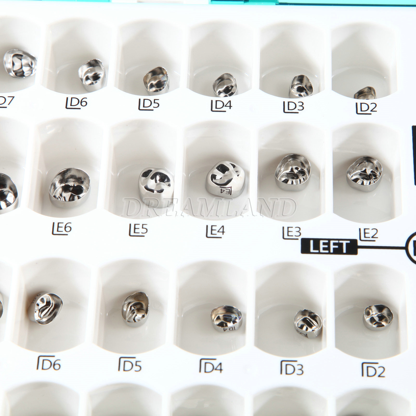 48 ASSORTED PRIMARY MOLAR STAINLESS STEEL CROWNS – COMPLETE KIT