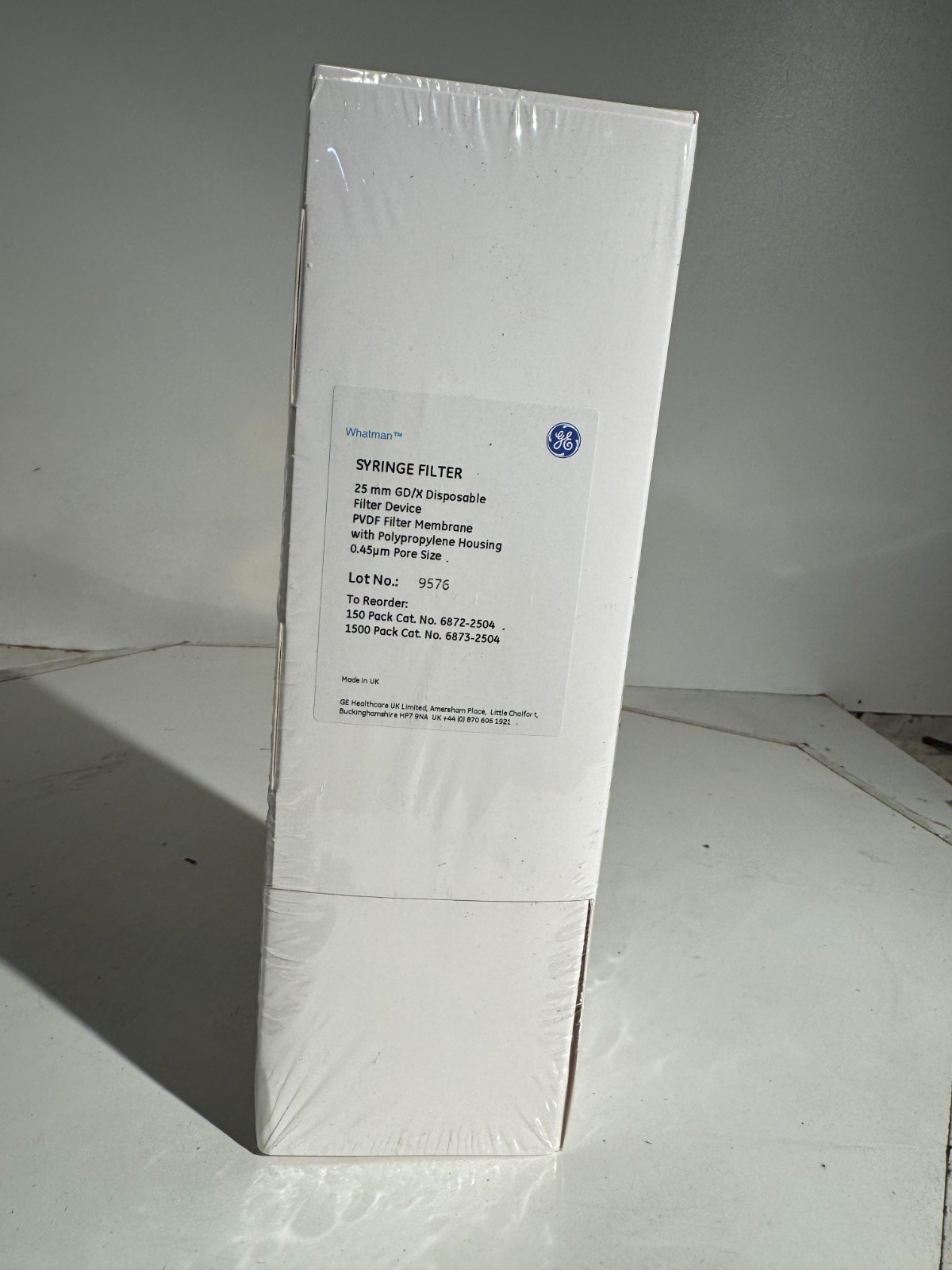 Whatman 6872-2504 GD/X 25mm PVDF Syringe Filter 0.45µm 150/Pack Sealed