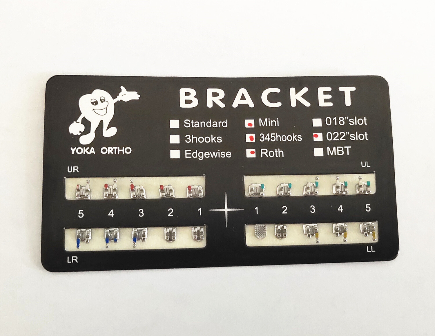 10 Sets Dental Metal Brackets Braces Mini Roth/MBT 022 Slot 345 hooks Mesh Base