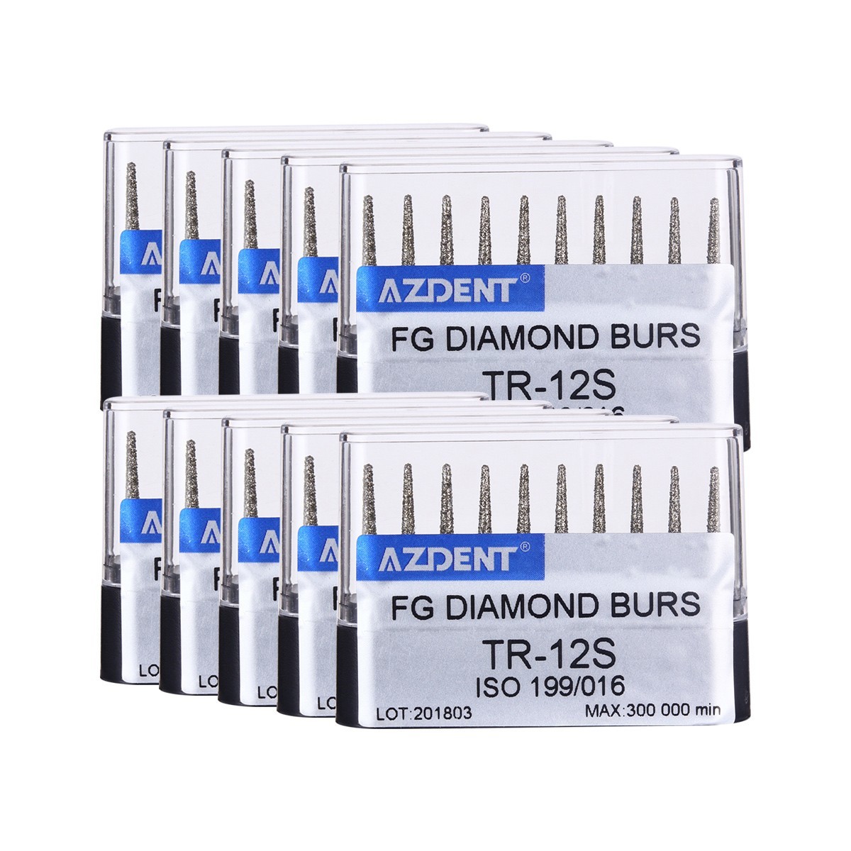 100pcs Dental Super Coarse Diamond FG Burs TR-12S for High Speed Handpiece