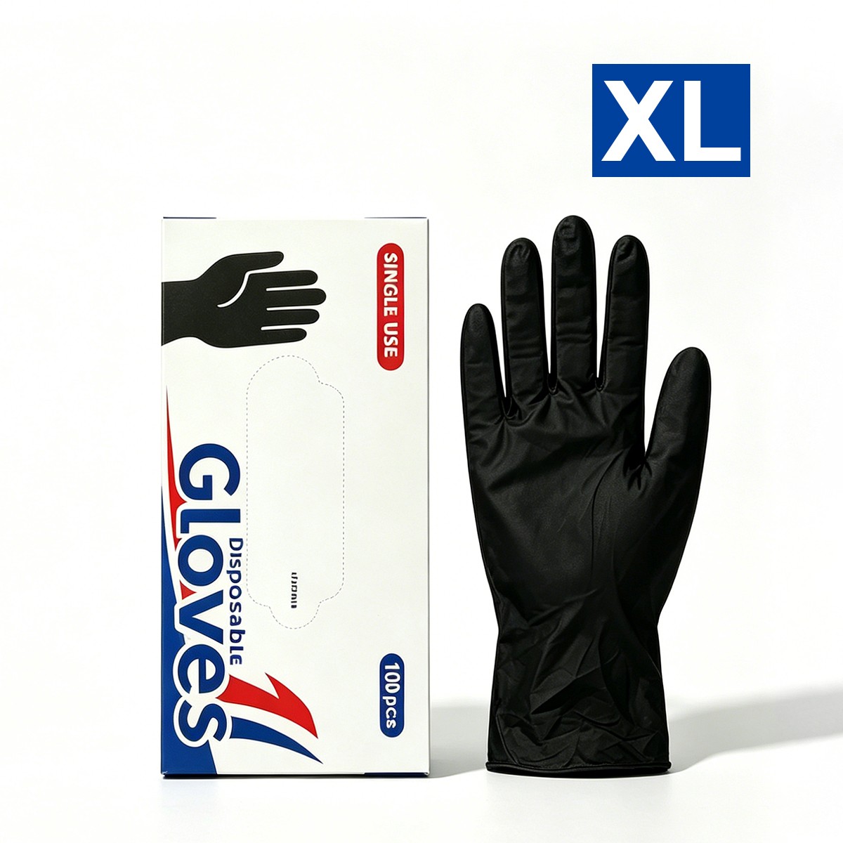 Disposable Nitrile Protective Gloves Flexible Durable 100PCS Per Box Sizes S-XL