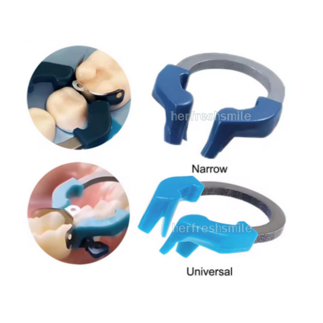 Dental Matrix Bands Narrow Standard Ring Titanium Matrice Clamp Plus C2 kit