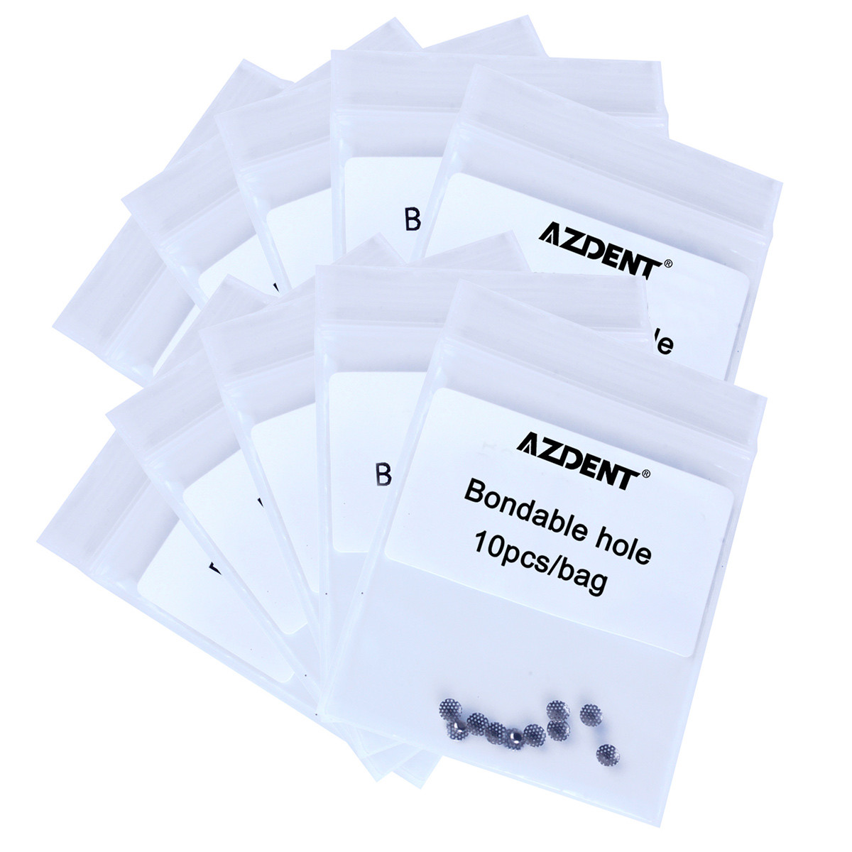 AZDENT Denal Orthodontic TOMY Round Perforated Hollow Lingual Buttons with Holes