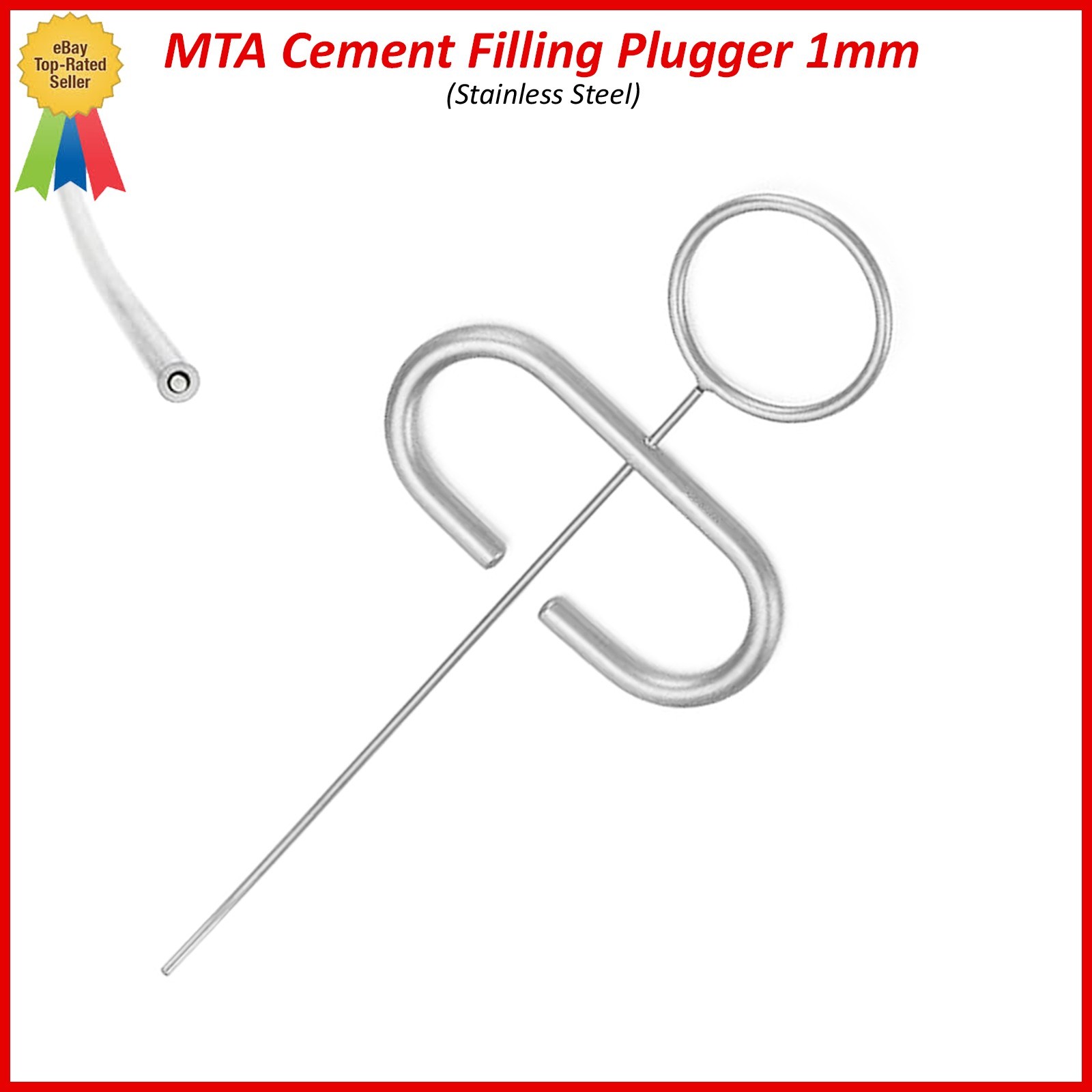 Dental Endodontic MTA Cement Filling Plugger Applicator Root Canal 1mm Curved