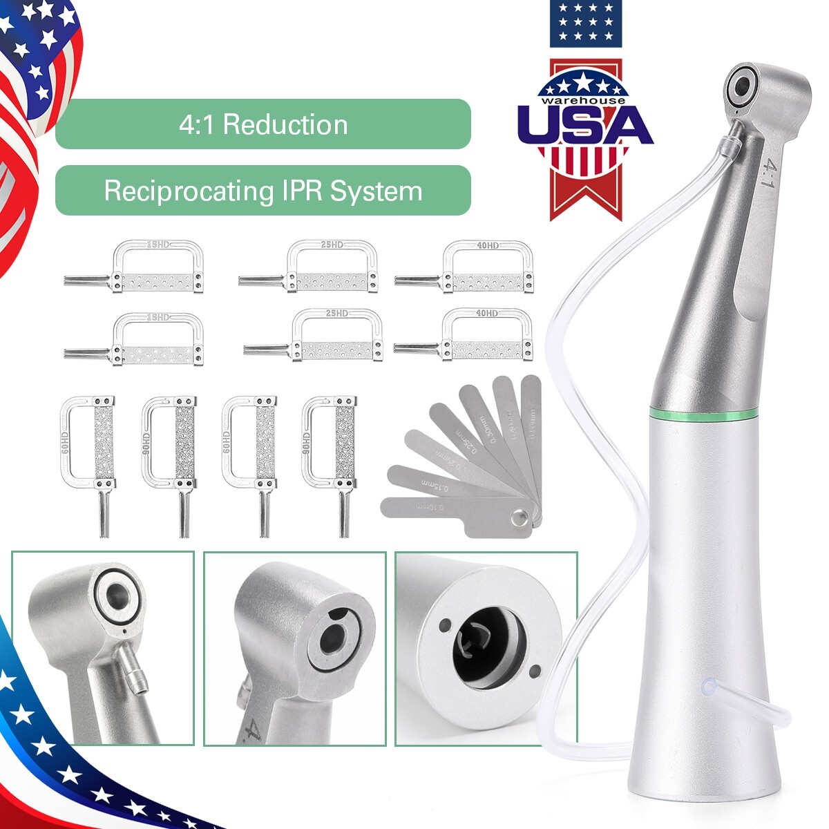 Dental Electric Orthodontic Interproximal Stripping Handpiece+Strips /Brackets
