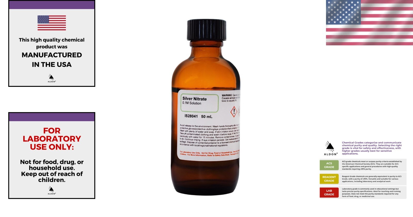 Silver Nitrate Solution, 0.1M, 50mL – The Curated Chemical Collection