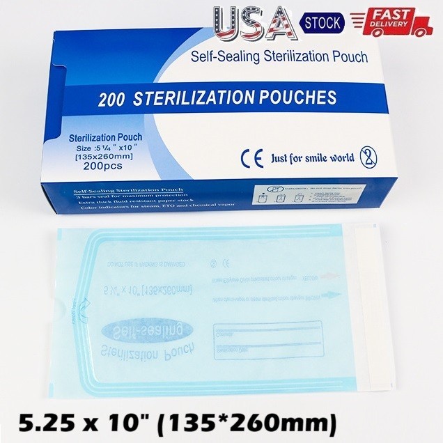 Instrument Sterilization Pouches Bags Tools Grade Paper Dental Pouch 5.25×10″
