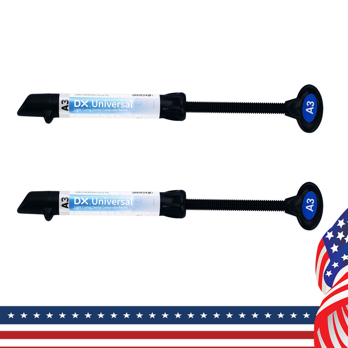 DENTEX Dental Universal Composite Light Cure Resin Anterior Posterior A3 Syringe