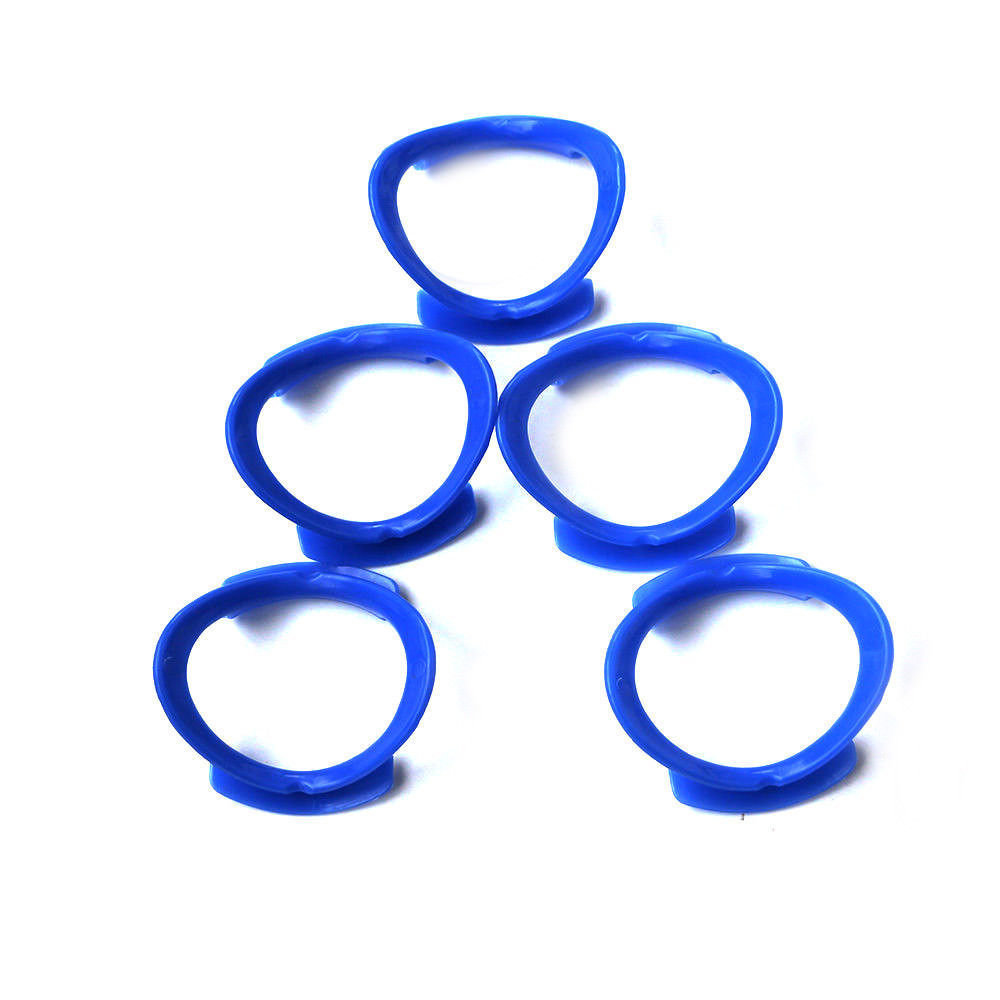 10 Pcs Dental Intraoral Cheek Lip Retractor O-Shape Mouth Opener Plastic Blue