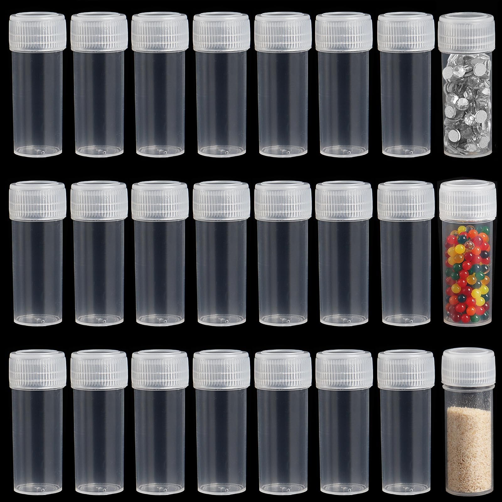 SBYURE 120 Pieces 5 ML Plastic Sample Bottles 120 Count (Pack of 1), white
