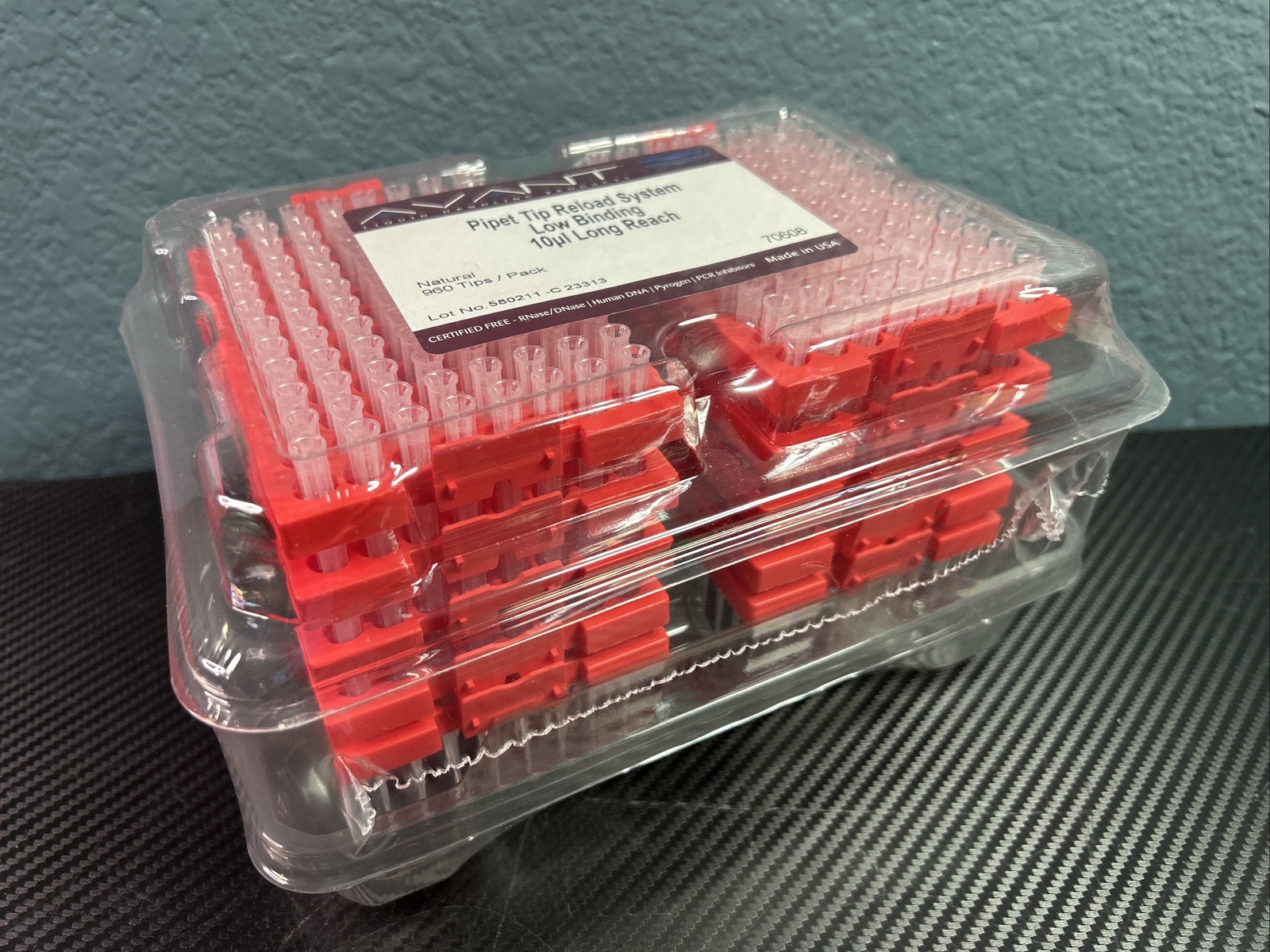 New Avant Pipet Tip Reload System Low Binding 10UL Long Reach 960 Count USA