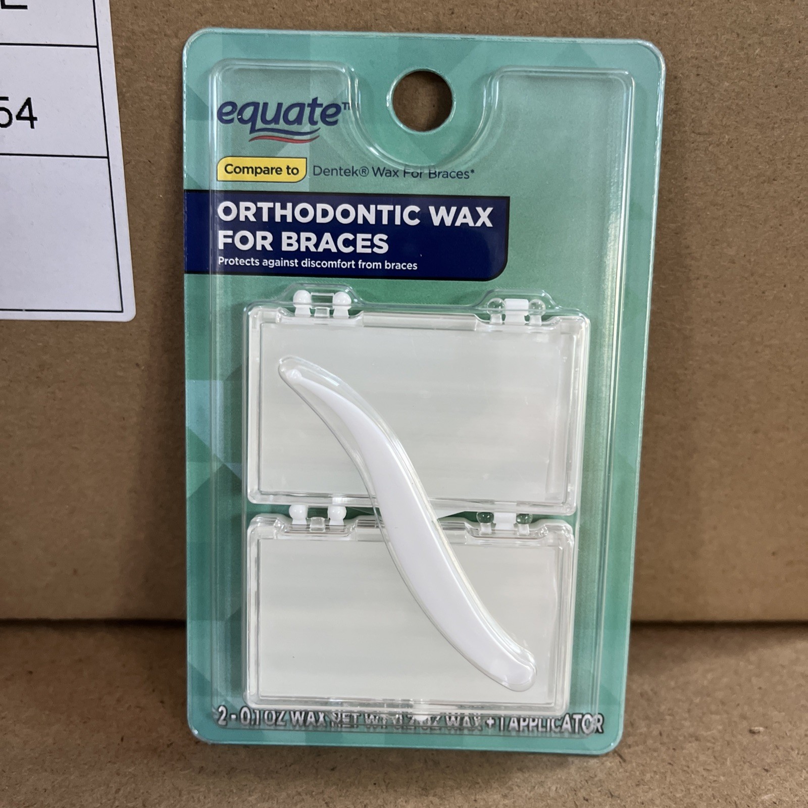 72 Packs (1 Case) Equate Orthodontic Wax for Braces, Unscented