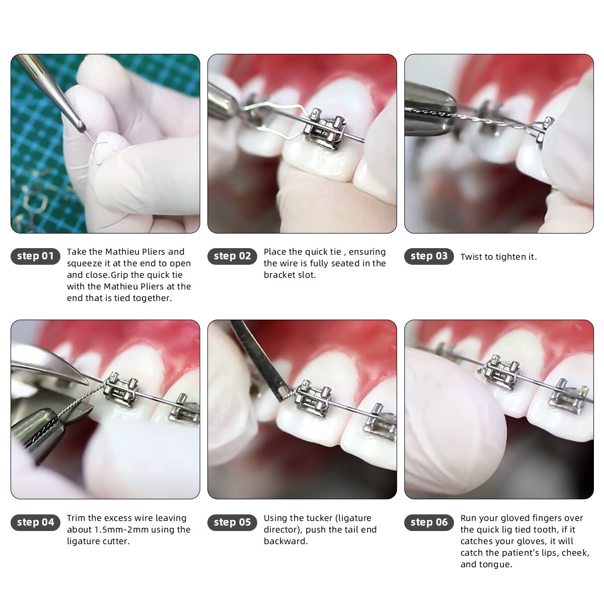 Dental Orthodontic Wire Preformed Ligature Ties Long Short Twisted 010 012 014