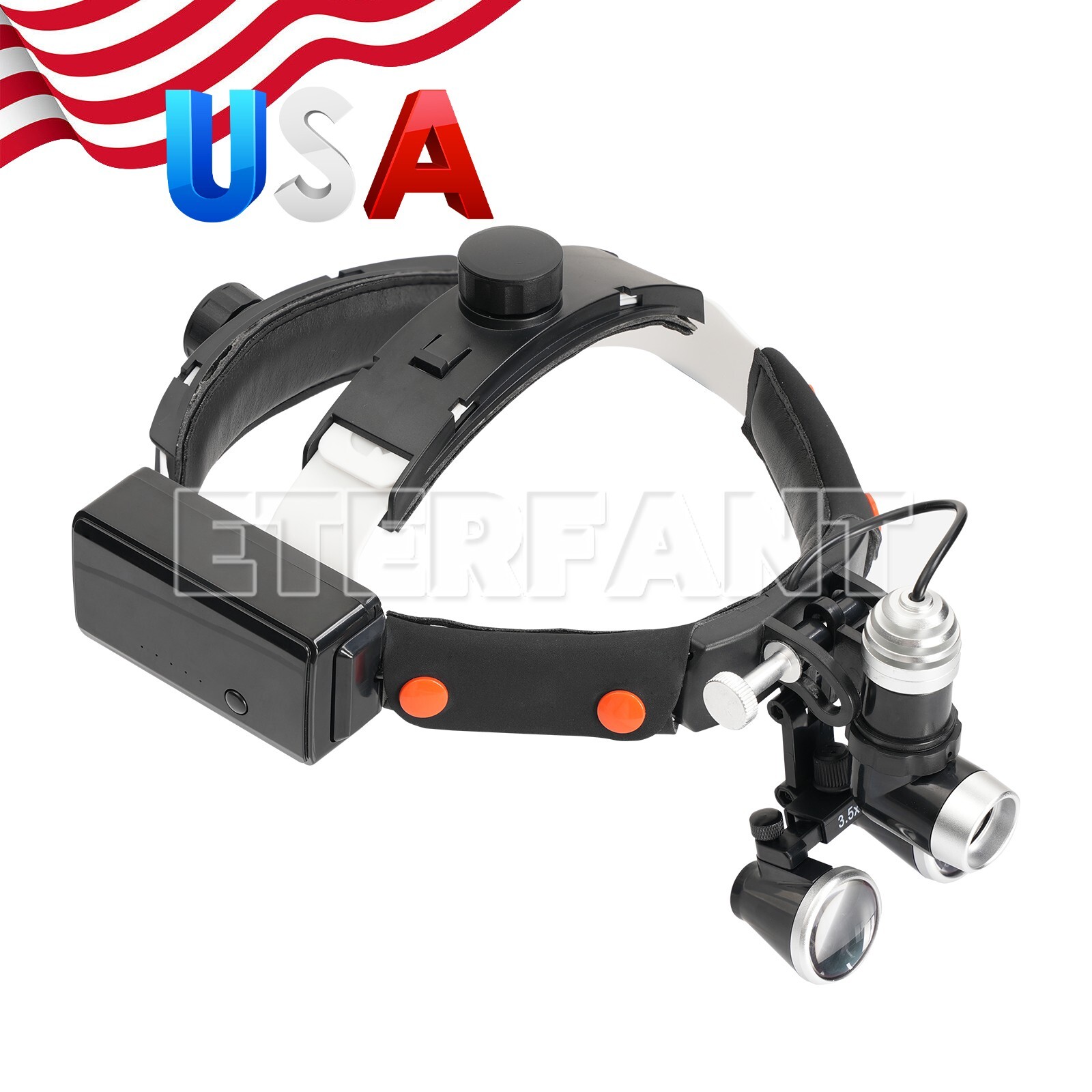 Surgical Led Headlight with 3.5X Binocular Loupes for Medical Ent and Dental