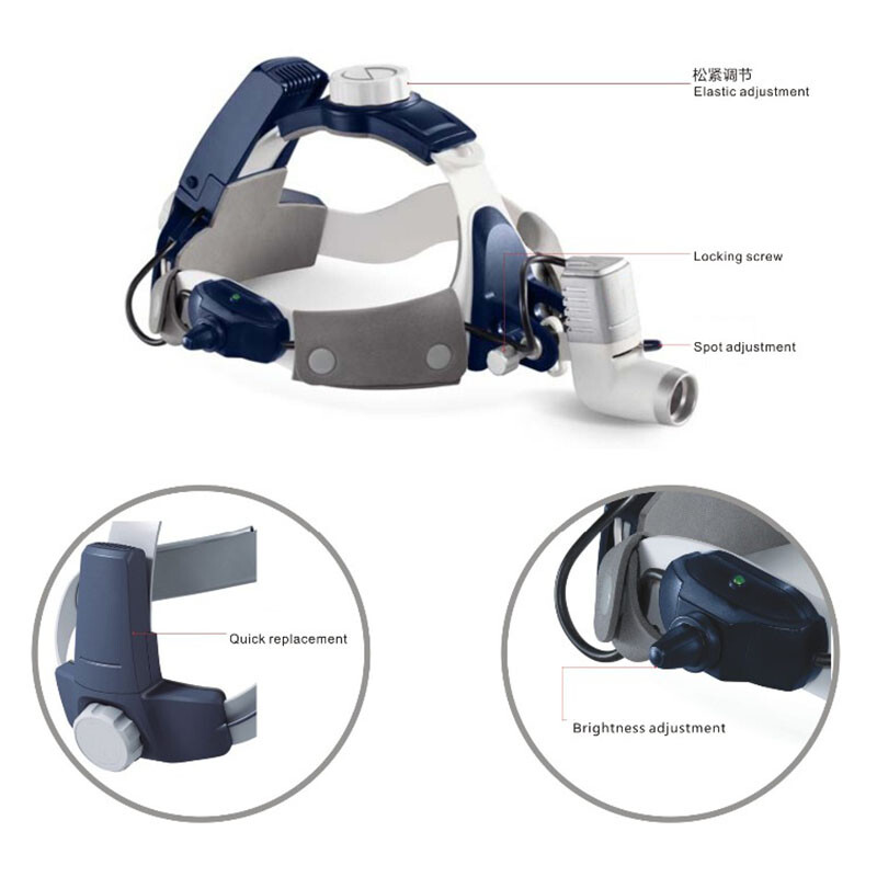 5W LED Hyper Power Wireless Medical Head Light All-in-one Surgical Headlamp US