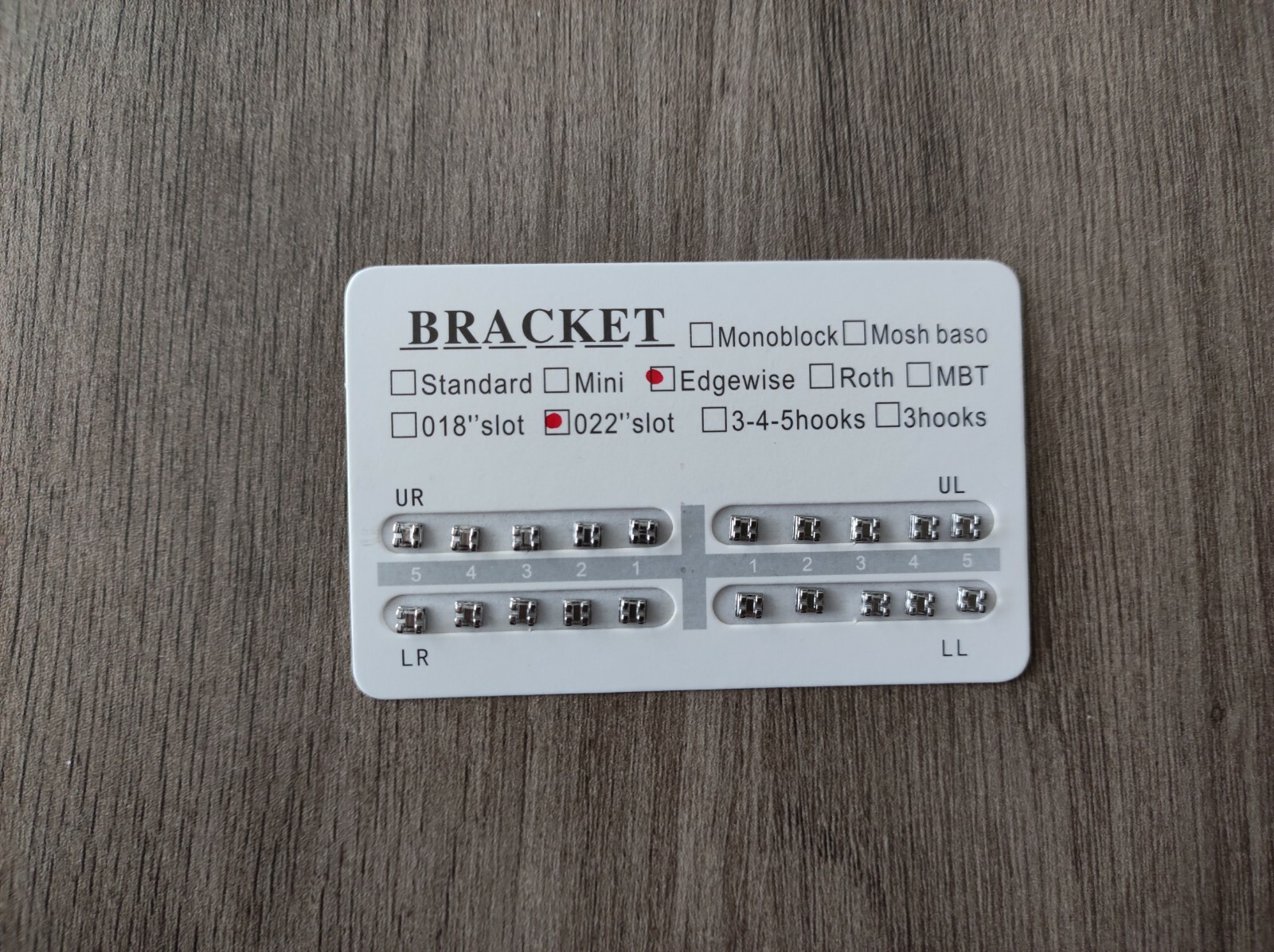 10Sets Dental Orthodontics Brackets Braces Standard Edgewise 022 Slot no Hook