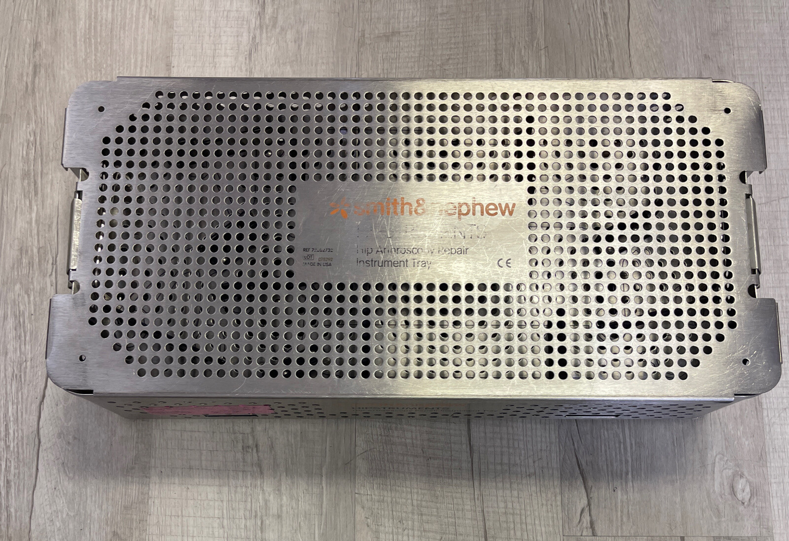 Smith & Nephew Hip Arthroscopy Repair Instrument Tray Case 72202732