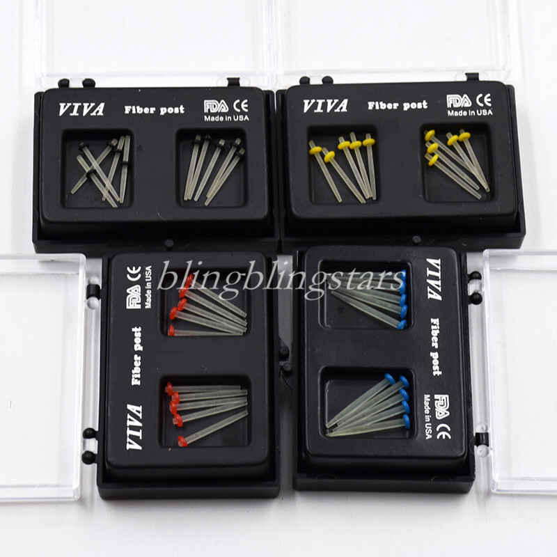 100*Dental Fiber Post Glass Quartz Teeth Restorative 1.0 1.2 1.4 1.6 1.8mm Posts