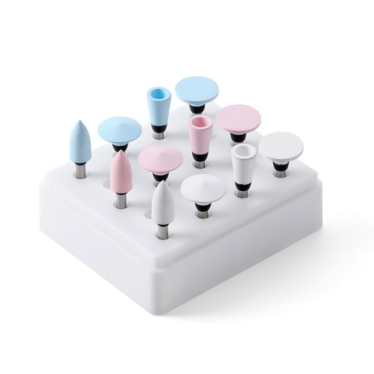 12PC Dental Composite Polishing Kit RA Silicone Polisher Burs Coarse Medium Fine