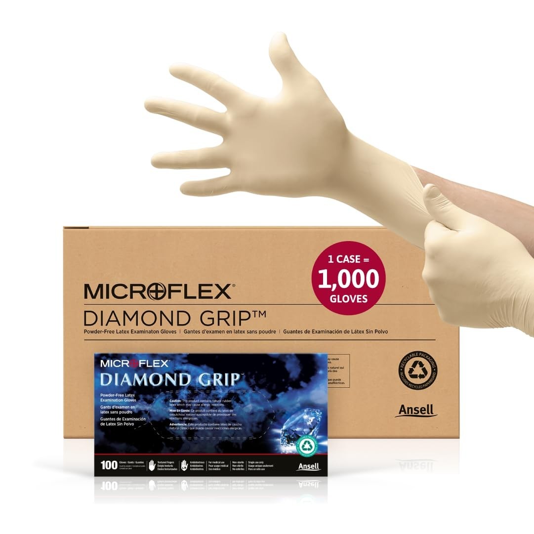 Microflex Diamond Grip MF-300 Latex Gloves XL – Case of 1000.*
