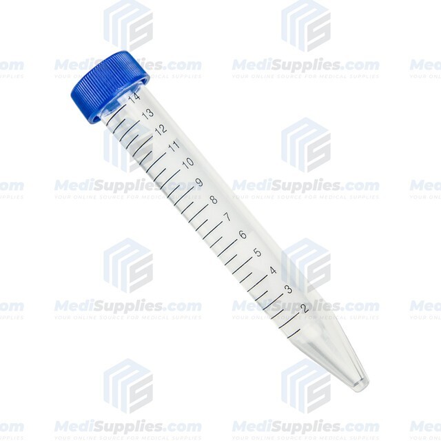 Centrifuge Tube Conical Bottom Plain, Bulk, Sterile – 15 ml