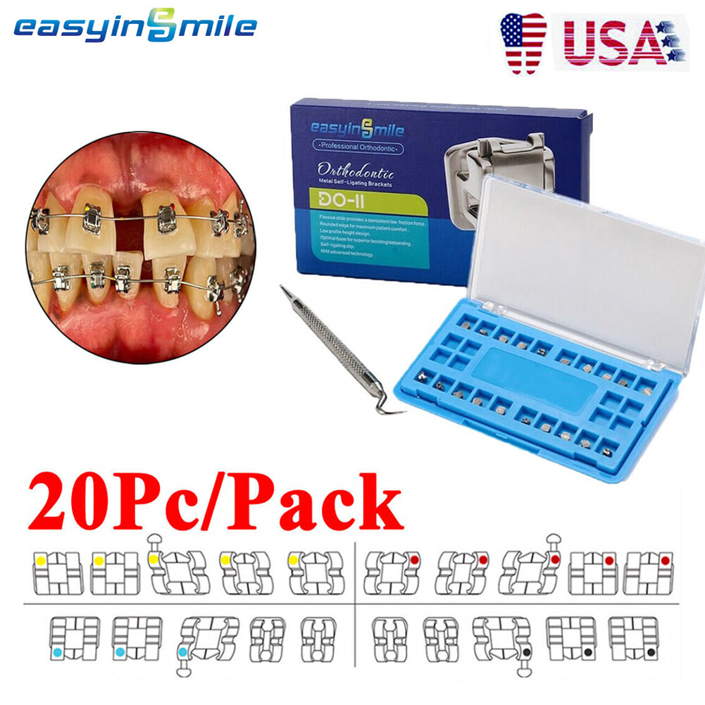 Dental Brackets Orthodontic Self-ligating Metal Braces Roth/mbt 022 With Hook