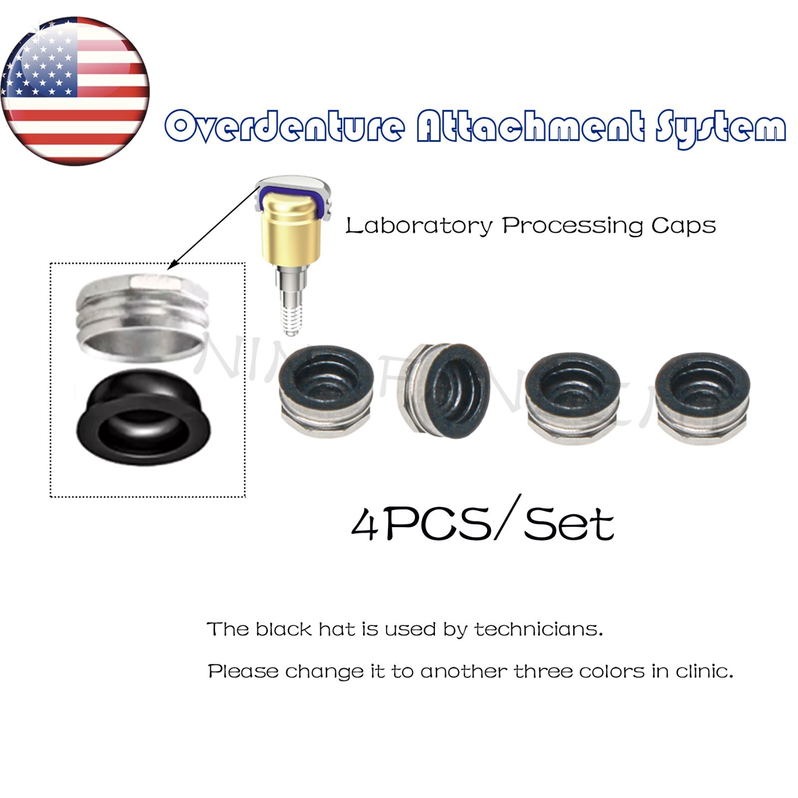 US Universal Dental Retention Caps Locator Insertion Extraction Remove Core Tool