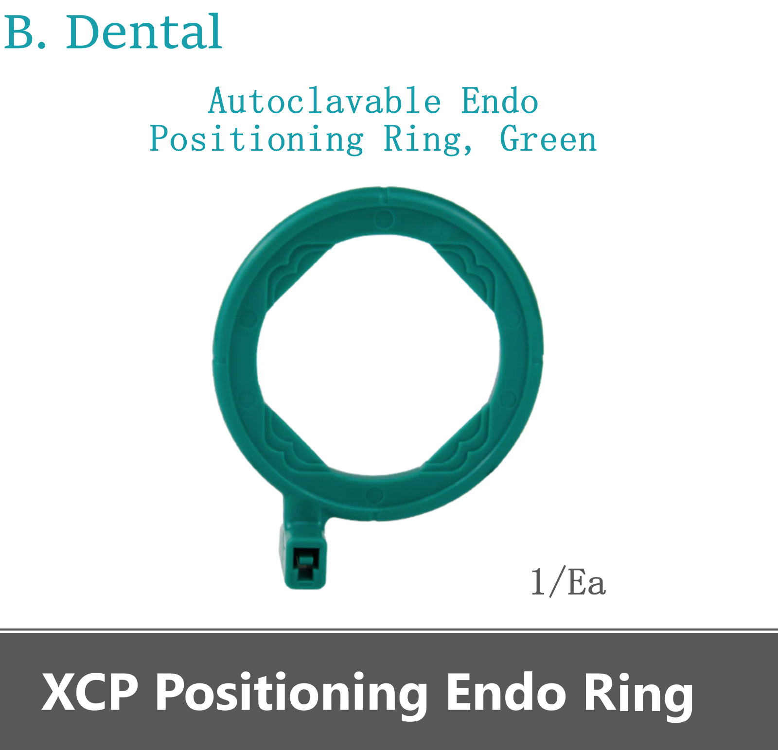 Dental X-Ray Rinn XCP DS Fit Endo Ring, Green, Autoclavabe to 275F, 1/Pcs