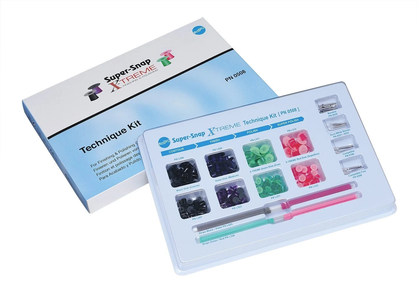 SHOFU SuperSnap XTREME Technique Kit Ca Finishing & Polishing System Pack